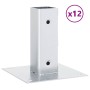 Bases para postes cuadradas 12 uds. Plata 46x46 mm | Foro24.es | Tu tienda online para hogar, jardín y más Foro24.es
