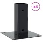 Bases para postes cuadradas 4 uds. Antracita 51x51 mm de , Postes de cerca - Ref: Foro24-42000020, Precio: 22,01 €, Descuento: %
