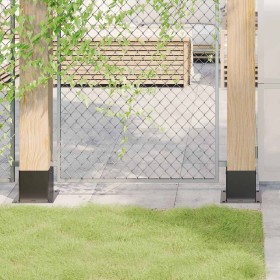 Bases para postes cuadradas 4 uds. Antracita 141x141 mm de , Postes de cerca - Ref: Foro24-42000034, Precio: 43,79 €, Descuen...