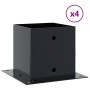 Bases para postes cuadradas 4 uds. Antracita 141x141 mm de , Postes de cerca - Ref: Foro24-42000034, Precio: 43,79 €, Descuen...