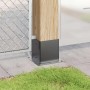 Bases para postes cuadradas 4 uds. Antracita 141x141 mm de , Postes de cerca - Ref: Foro24-42000034, Precio: 43,79 €, Descuen...