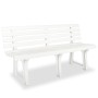 Banco de jardín plástico blanco 145,5 cm de , Bancos de jardín - Ref: Foro24-43583, Precio: 87,34 €, Descuento: %