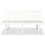 Banco de jardín plástico blanco 145,5 cm de , Bancos de jardín - Ref: Foro24-43583, Precio: 87,34 €, Descuento: %