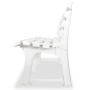 Banco de jardín plástico blanco 145,5 cm de , Bancos de jardín - Ref: Foro24-43583, Precio: 87,34 €, Descuento: %