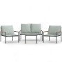 Juego muebles de jardín 4 pzas y cojines acero gris antracita de , Conjuntos de jardín - Ref: Foro24-3188016, Precio: 386,76 ...