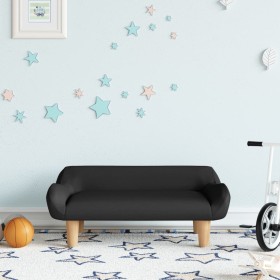 Comprar Sofá para niños de tela negro 70x40x24 cm
