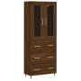 Aparador alto madera contrachapada marrón roble 69,5x34x180 cm de , Aparadores - Ref: Foro24-3198392, Precio: 183,70 €, Descu...
