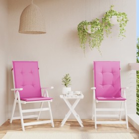 Cojín silla de jardín respaldo alto 2 uds tela rosa 120x50x3 cm de , Cojines para sillas y sofás - Ref: Foro24-361268, Precio...
