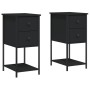 Mesitas de noche 2 uds madera de ingeniería negro 32x42x70 cm de , Mesitas de noche - Ref: Foro24-826094, Precio: 155,32 €, D...