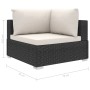 Set muebles de jardín 10 piezas y cojines ratán sintético negro de , Conjuntos de jardín - Ref: Foro24-46815, Precio: 925,92 ...