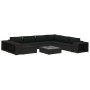 Set muebles de jardín 10 piezas y cojines ratán sintético negro de , Conjuntos de jardín - Ref: Foro24-46817, Precio: 994,58 ...