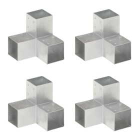 Conectores de postes en Y 4 uds metal galvanizado 91x91 mm de , Postes de cerca - Ref: Foro24-145474, Precio: 35,11 €, Descue...