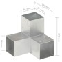 Conectores de postes en Y 4 uds metal galvanizado 91x91 mm de , Postes de cerca - Ref: Foro24-145474, Precio: 35,11 €, Descue...