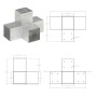 Conector de postes en forma de X metal galvanizado 101x101 mm de , Postes de cerca - Ref: Foro24-145483, Precio: 42,57 €, Des...