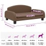 Cama para perros de tela marrón 70x45x30 cm de , Camas para perros - Ref: Foro24-171962, Precio: 68,11 €, Descuento: -5%%