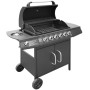 Barbacoa grill de gas 6+1 quemadores negra de , Barbacoas - Ref: Foro24-273792, Precio: 448,66 €, Descuento: %