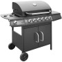 Barbacoa grill de gas 6+1 quemadores negra de , Barbacoas - Ref: Foro24-273792, Precio: 448,66 €, Descuento: %