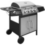 Barbacoa grill de gas 4+1 zonas de cocinado negra y plateada de , Barbacoas - Ref: Foro24-273790, Precio: 313,28 €, Descuento: %