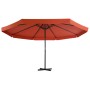 Sombrilla de jardín con base portátil terracota de , Sombrillas - Ref: Foro24-276326, Precio: 340,07 €, Descuento: %