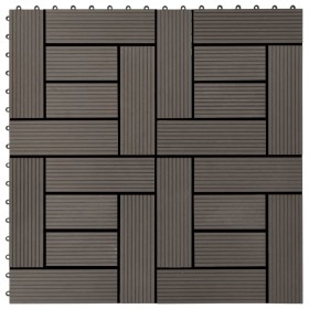 Baldosas de porche WPC 30x30 cm 2 m² marrón oscuro 22 unidades de , Suelos y moquetas - Ref: Foro24-277805, Precio: 121,80 €,...