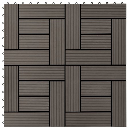 Baldosas de porche WPC 30x30 cm 2 m² marrón oscuro 22 unidades de , Suelos y moquetas - Ref: Foro24-277805, Precio: 121,80 €,...