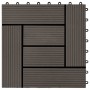 Baldosas de porche WPC 30x30 cm 2 m² marrón oscuro 22 unidades de , Suelos y moquetas - Ref: Foro24-277805, Precio: 121,80 €,...