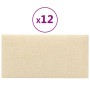 Paneles de pared 12 uds tela crema 60x30 cm 2,16 m² de , Recubrimiento de paredes - Ref: Foro24-343844, Precio: 72,43 €, Desc...