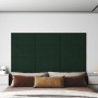 Paneles de pared 12 uds terciopelo verde oscuro 60x30 cm 2,16m² de , Recubrimiento de paredes - Ref: Foro24-343865, Precio: 6...
