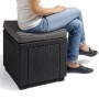 Keter Puf cubo de almacenamiento con cojín grafito de , Cajas de almacenaje para exteriores - Ref: Foro24-408951, Precio: 75,...