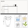 LECHUZA Maceta DELTINI ALL-IN-ONE carbón metálico de , Maceteros y jardineras - Ref: Foro24-443316, Precio: 21,77 €, Descuent...