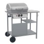 Barbacoa portátil de gas con mesita de 3 estantes plateado de , Barbacoas - Ref: Foro24-3051184, Precio: 172,36 €, Descuento:...