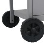 Barbacoa portátil de gas con mesita de 3 estantes plateado de , Barbacoas - Ref: Foro24-3051184, Precio: 172,36 €, Descuento:...