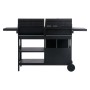 Barbacoa combinada de gas y carbón con 3 fogones de , Barbacoas - Ref: Foro24-3051178, Precio: 606,10 €, Descuento: %