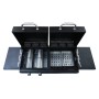 Barbacoa combinada de gas y carbón con 3 fogones de , Barbacoas - Ref: Foro24-3051178, Precio: 606,10 €, Descuento: %