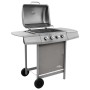 Barbacoa de gas con 4 fogones plateada de , Barbacoas - Ref: Foro24-3053626, Precio: 211,90 €, Descuento: %