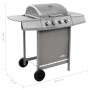 Barbacoa de gas con 4 fogones plateada de , Barbacoas - Ref: Foro24-3053626, Precio: 211,90 €, Descuento: %