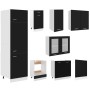 Juego de muebles de cocina 8 piezas madera de ingeniería negro de , Armarios de cocina - Ref: Foro24-3067640, Precio: 513,02 ...