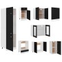 Juego de muebles de cocina 8 piezas madera de ingeniería negro de , Armarios de cocina - Ref: Foro24-3067640, Precio: 513,02 ...