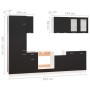 Juego de muebles de cocina 8 piezas madera de ingeniería negro de , Armarios de cocina - Ref: Foro24-3067640, Precio: 513,02 ...