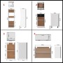 Juego de muebles de cocina 8 piezas madera de ingeniería negro de , Armarios de cocina - Ref: Foro24-3067640, Precio: 513,02 ...