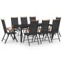 Juego de comedor de jardín 9 piezas aluminio negro de , Conjuntos de jardín - Ref: Foro24-3070627, Precio: 820,84 €, Descuent...