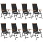 Juego de comedor de jardín 9 piezas aluminio negro de , Conjuntos de jardín - Ref: Foro24-3070627, Precio: 820,84 €, Descuent...