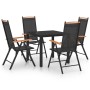 Juego de comedor de jardín 5 piezas aluminio negro de , Conjuntos de jardín - Ref: Foro24-3070625, Precio: 443,42 €, Descuent...