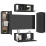 Set de muebles de salón TV 4 pzas madera de ingeniería negro de , Muebles TV - Ref: Foro24-3078771, Precio: 172,20 €, Descuen...