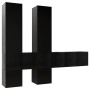 Set de muebles de salón TV 7 piezas madera ingeniería negro de , Muebles TV - Ref: Foro24-3078823, Precio: 216,72 €, Descuent...