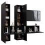 Set de muebles de salón TV 7 piezas madera ingeniería negro de , Muebles TV - Ref: Foro24-3078823, Precio: 216,72 €, Descuent...
