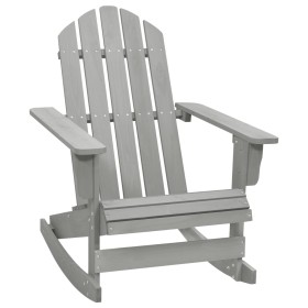 Mecedora de jardín de madera gris de , Sillas de jardín - Ref: Foro24-45704, Precio: 94,42 €, Descuento: -5%%