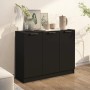 Aparador de madera contrachapada negro 90,5x30x70 cm de , Aparadores - Ref: Foro24-811188, Precio: 80,80 €, Descuento: -5%%