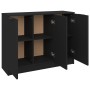 Aparador de madera contrachapada negro 90,5x30x70 cm de , Aparadores - Ref: Foro24-811188, Precio: 80,80 €, Descuento: -5%%