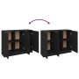 Aparador de madera contrachapada negro 90,5x30x70 cm de , Aparadores - Ref: Foro24-811188, Precio: 80,80 €, Descuento: -5%%